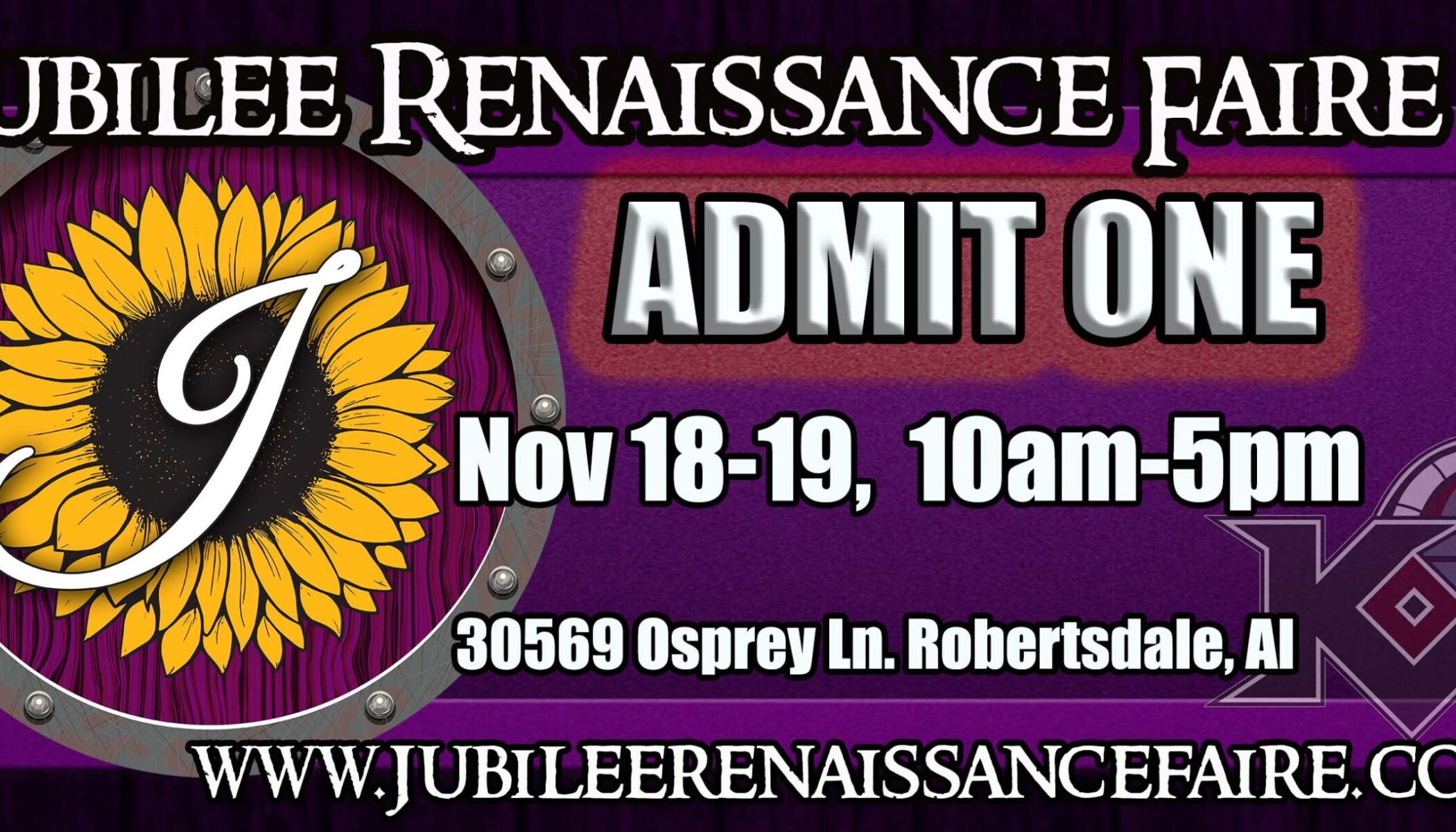 Jubilee Renaissance Faire 2024 in Alabama - Dates